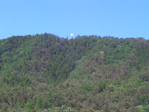 茶臼岩山(峠地区の林道大沢線より撮影)