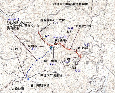 久峰山登山地図